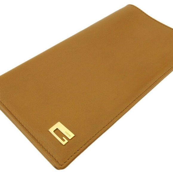 Authentic GUCCI length wallet G mark beige leather - Picture 4 of 9